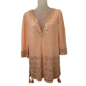 Calypso St. Barth Yoonie Tunic Dress,‎ Top, Cover-up Resort Wear size XS $275